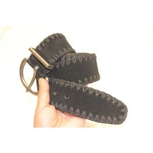 vgt Liz Claiborne leather belt,classic black belt,vintage leather black belt